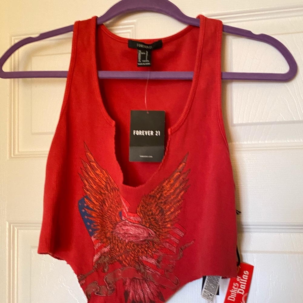 Forever 21 red tank crop